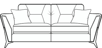 3 seater sofa diagram