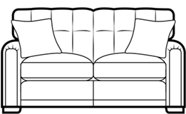 3 seater sofa/ sofabed diagram