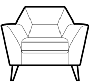 Fixed cack accent chair diagram