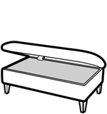 Legged ottoman diagram