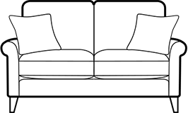 2 seater sofa diagram