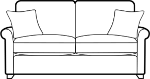 3 seater sofa/sofabed diagram