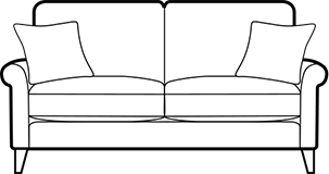 3 seater sofa diagram