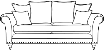 3 seater sofa diagram