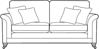 3 seater sofa diagram