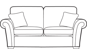 2 seater sofa/sofabed diagram