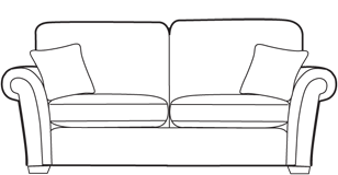 3 seater sofa/sofabed diagram