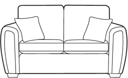 2 seater sofa/sofabed diagram