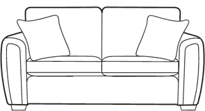 3 seater sofa/sofabed diagram