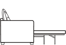 2/3 seater sofabed diagram