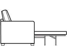 2/3 seater sofabed diagram