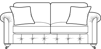 3 seater sofa diagram