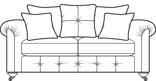 2 seater sofa diagram