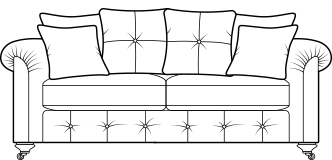 3 seater sofa diagram