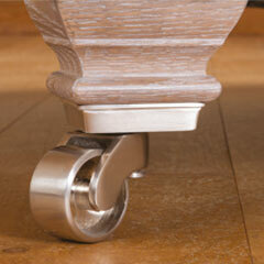 Smokey oak/satin nickel castor diagram