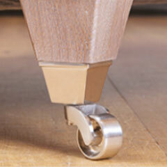 Smokey oak/ satin nickel castor diagram