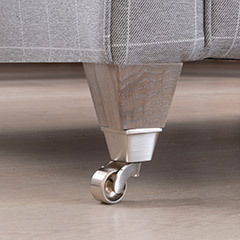 Smokey Oak Satin Nickel Castor diagram