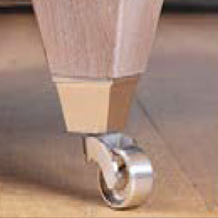 Smokey oak / satin nickel castor diagram