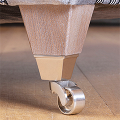 Smokey Oak / Satin Nickel Castor diagram