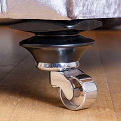 Ebony / Polished Chrome Castor diagram