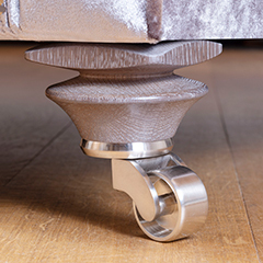 Smokey Oak / Satin Nickel Castor diagram